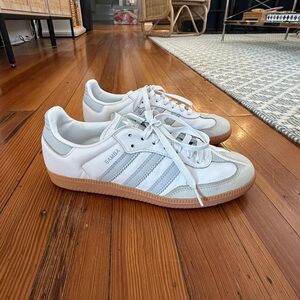 Adidas Samba White and Gray Sneakers